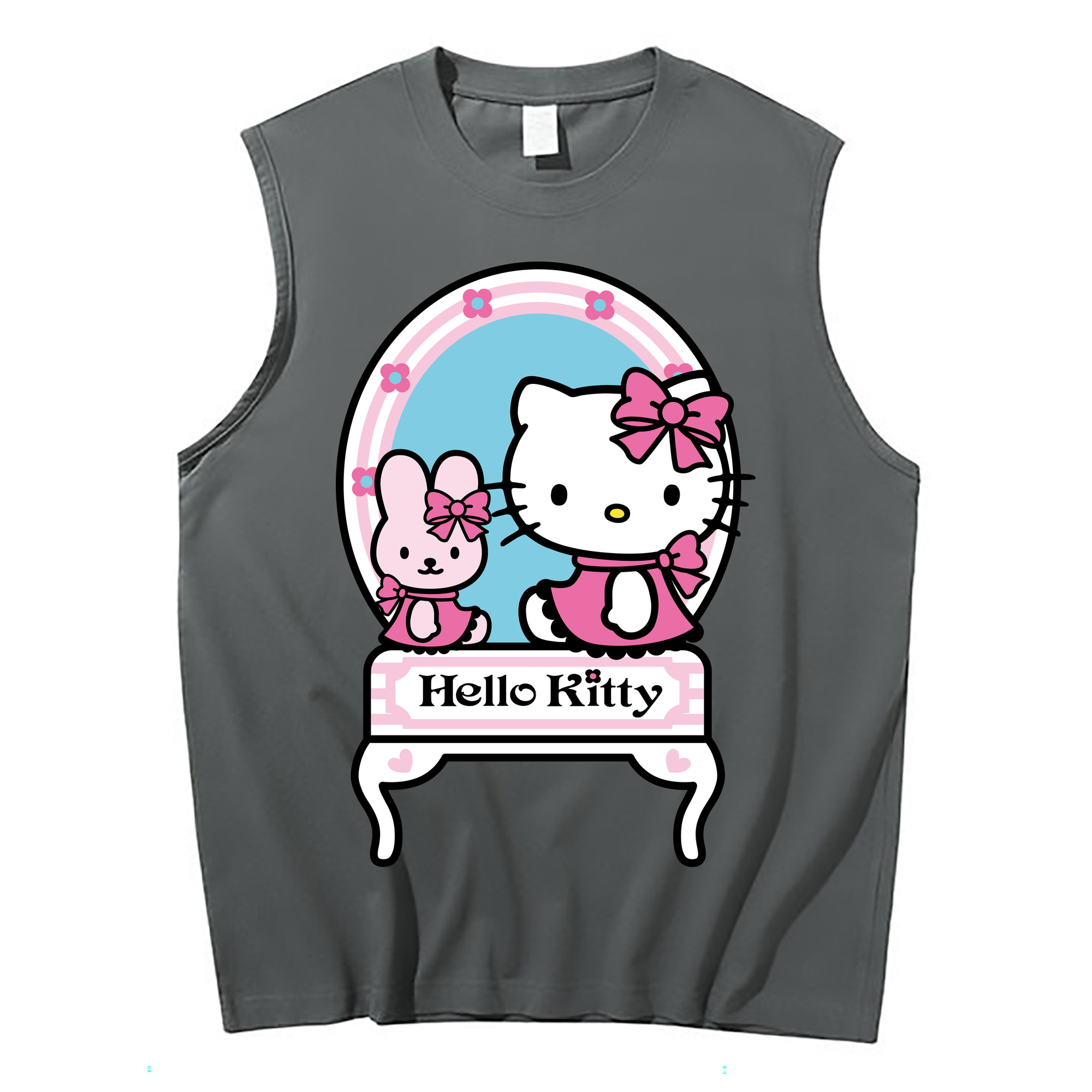 （画像用） Hello Kitty ハローキティ コットン100％タンクトップ（フロントプリント）
